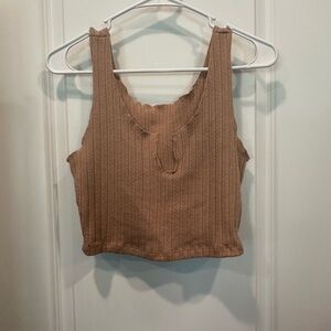 SHEIN medium tan crop tank top